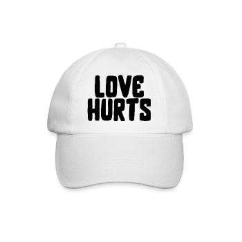 l’amour blesse l’amour police drôle dire - Casquette classique - blanc/blanc - Devant