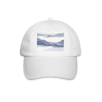 Paysage abstrait bleu - Casquette classique - blanc/blanc - Devant
