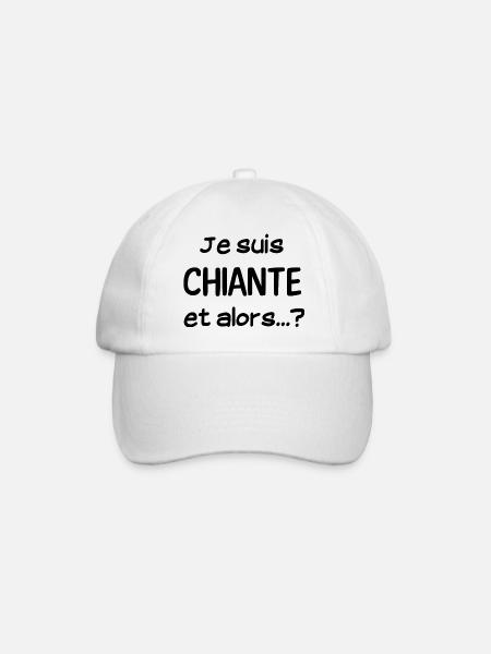 Je suis chiante - Casquette classique - blanc/blanc