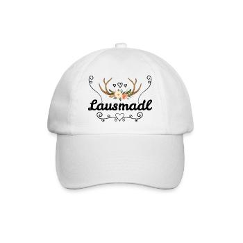 Lausmadl | Trachten Mode Dirndl - Baseballkappe - Weiß/Weiß - Vorne