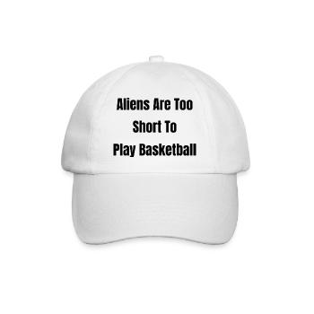 funny quote baskeltball ball aliens team - Baseballkappe - Weiß/Weiß - Vorne