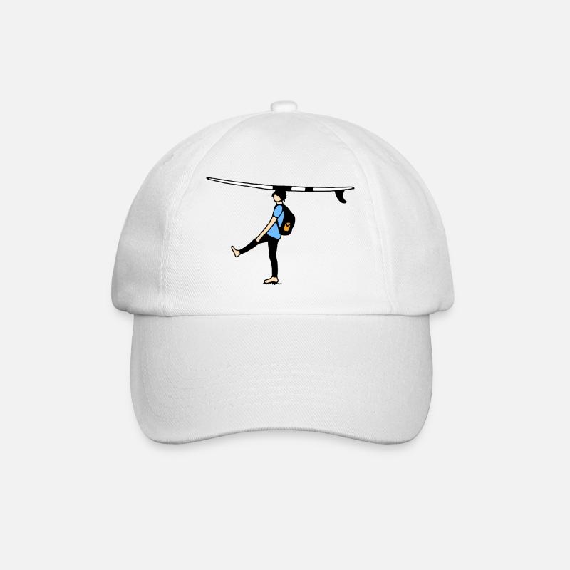 surfer - Baseballkappe - Weiß/Weiß