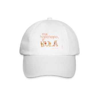 Mai hopohopo e hula - Baseballkappe - Weiß/Weiß - Vorne