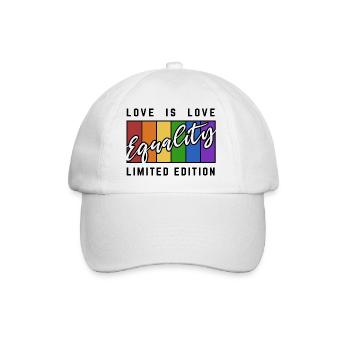Equality Limited Edition LGBTQI Gay Pride - Baseballkappe - Weiß/Weiß - Vorne