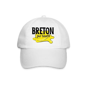 Breton pur beurre | Cadeau homme drôle - Casquette classique - blanc/blanc - Devant