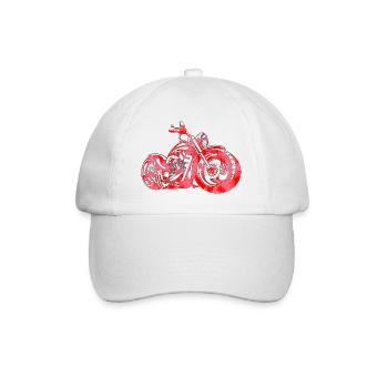 Balade Moto Vélo cyclomoteur motocross équitation motard - Casquette classique - blanc/blanc - Devant