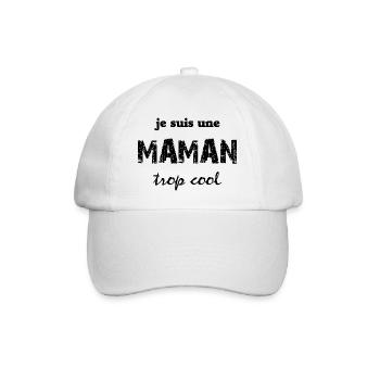 je suis une maman trop cool - Casquette classique - blanc/blanc - Devant
