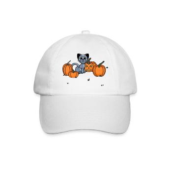 Chat de minuit - Casquette classique - blanc/blanc - Devant