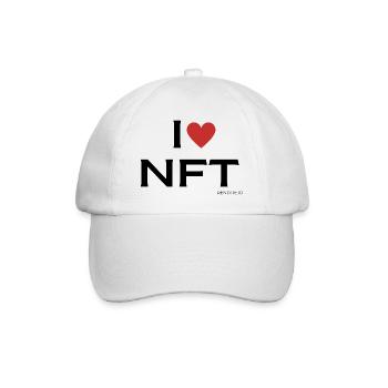 I Love NFT - Baseball Cap - white/white - Front