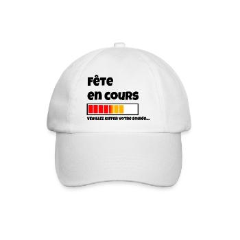 Fête en cours... - Casquette classique - blanc/blanc - Devant