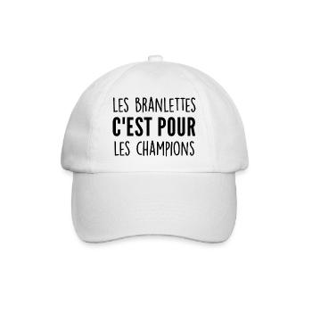 les branlettes c est pour les champions - Casquette classique - blanc/blanc - Devant