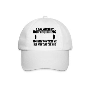 Bodybuilder Fitness Sport Muscle Strength Training - Baseball Cap - white/white - Front