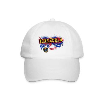 Venezuela graffiti flag design - Baseball Cap - white/white - Front
