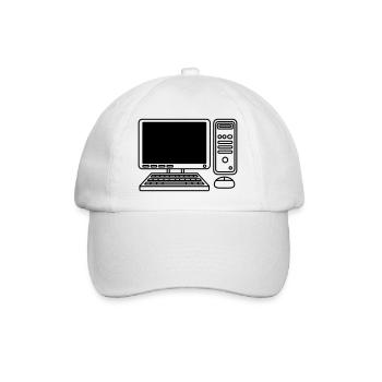 Screen Keyboard Mouse Computer - Baseball Cap - white/white - Front