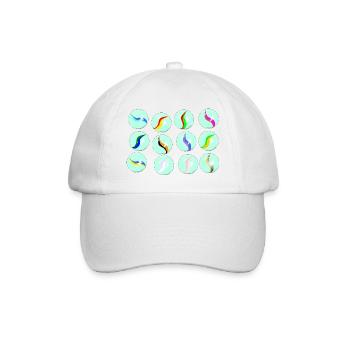 Collection de marbre de verre - Casquette classique - blanc/blanc - Devant