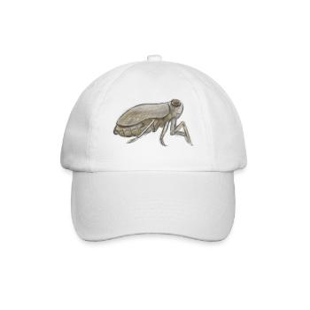 Cicada Ink Sketch in Earth Tones - Baseball Cap - white/white - Front