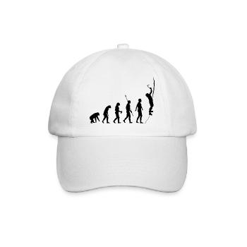 Évolution humaine, escalade sur glace, grimpeurs sur glace - Casquette classique - blanc/blanc - Devant