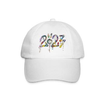 Style graffiti Splash hip hop couleurs peintre 2023 - Casquette classique - blanc/blanc - Devant