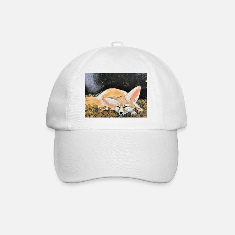 RestingDesertFox - Baseballkappe - Weiß/Weiß