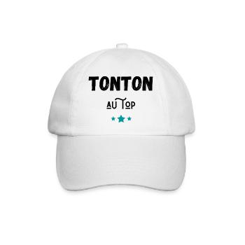 tonton au top idée cadeau - Casquette classique - blanc/blanc - Devant