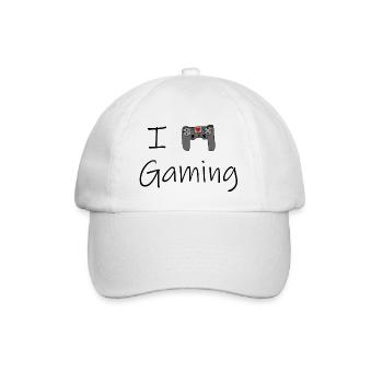 I love Gaming - Baseball Cap - white/white - Front