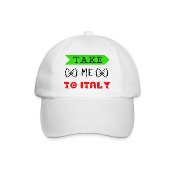 Take me to Italy with Italian Flag Colours - Baseball Cap - white/white - Front