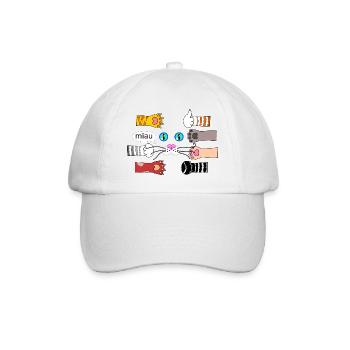 Cat Design Cat Pattes de chat Museau de chat - Casquette classique - blanc/blanc - Devant