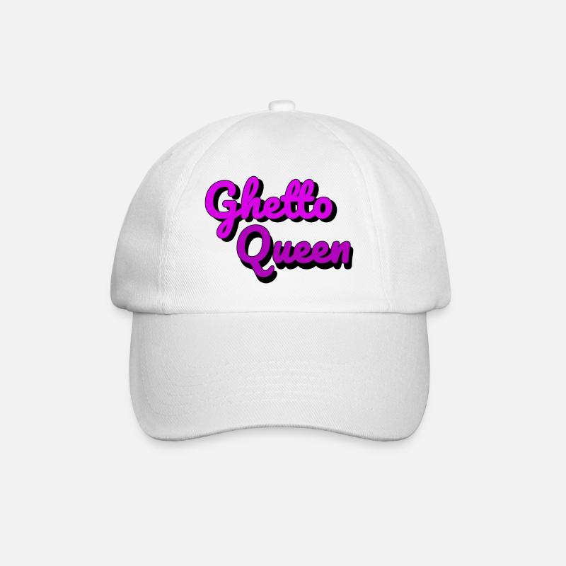 Ghetto Queen - Baseballkappe - Weiß/Weiß