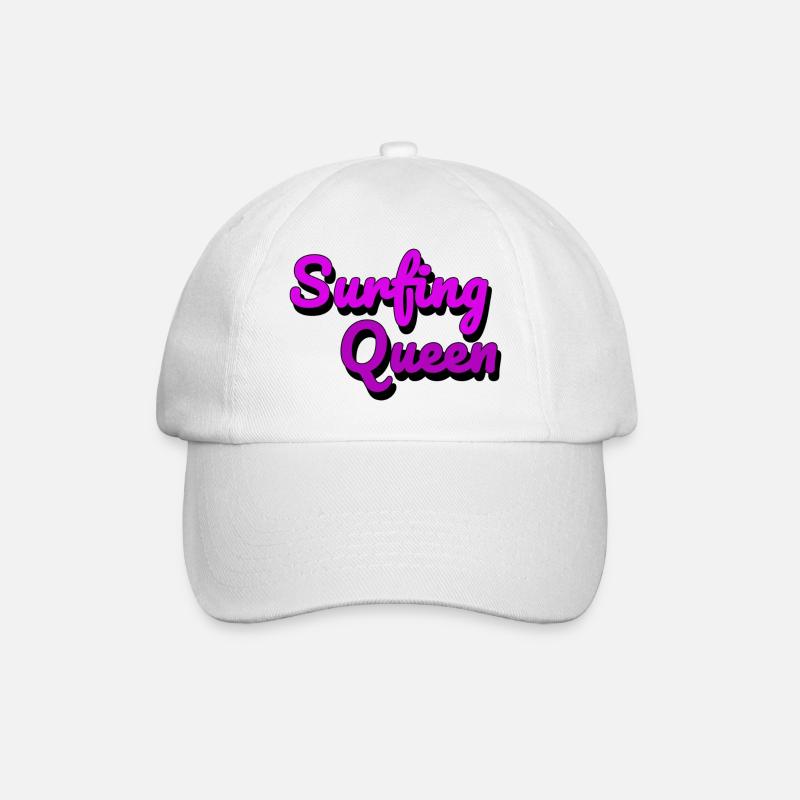Surfing Queen - Baseballkappe - Weiß/Weiß