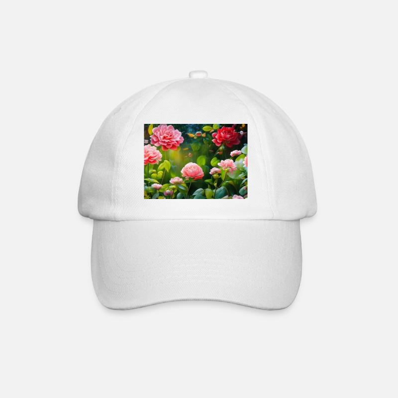 Roses en fleurs - Casquette classique - blanc/blanc