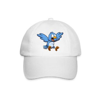 Mignon oiseau bleu volant - Casquette classique - blanc/blanc - Devant