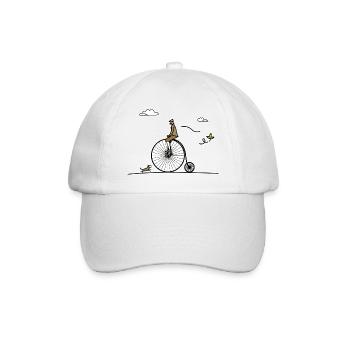 Antikes Fahrrad - Baseballkappe - Weiß/Weiß - Vorne