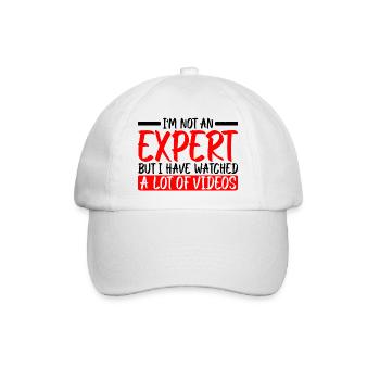 Not An Expert But I Have Watched A Lot Of Videos 3 - Baseballkappe - Weiß/Weiß - Vorne