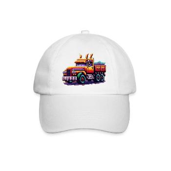 Pixel Truck No. 2 - Baseball Cap - white/white - Front