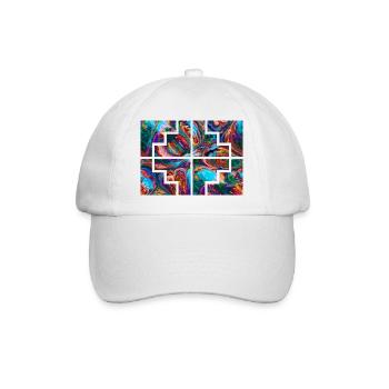 Geometric Collor - Baseball Cap - white/white - Front