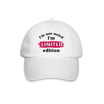 I am not weird. I am limited edition - Baseball Cap - white/white - Front