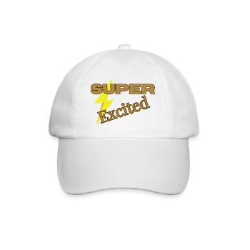 Super Excited (Positive Design) - Baseball Cap - white/white - Front