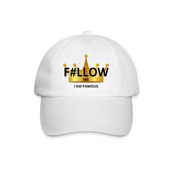 F#llow me - I AM FAMOUS - Baseball Cap - white/white - Front