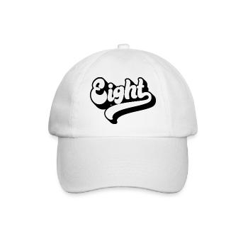 Acht 8. Geburtstag Kinder Jungen Mädchen 8 Jahre alt - Baseballkappe - Weiß/Weiß - Vorne