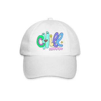 Chill doch - Baseballkappe - Weiß/Weiß - Vorne