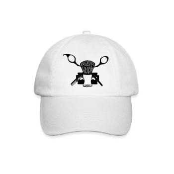 brosse à raser en ciseaux, lame de rasoir - Casquette classique - blanc/blanc - Devant