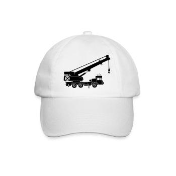 Kranwagen oder Abschleppwagen - Baseballkappe - Weiß/Weiß - Vorne