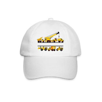 Work cars with nameplate - Baseball Cap - white/white - Front