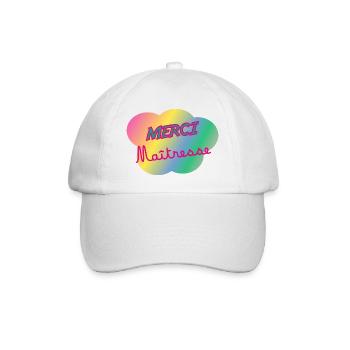 MERCI. THANKS. THANK YOU. ANNIVERSAIRE. MAÎTRESSE - Casquette classique - blanc/blanc - Devant