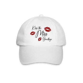 Kiss the Miss Goodbye - Baseballkappe - Weiß/Weiß - Vorne