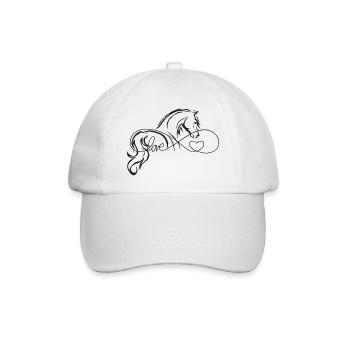 Love my horse - Baseballkappe - Weiß/Weiß - Vorne