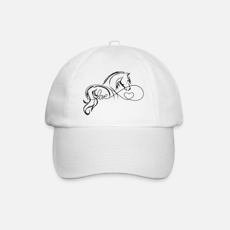 Love my horse - Baseballkappe - Weiß/Weiß