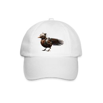 Steampunk Vogel - Baseballkappe - Weiß/Weiß - Vorne