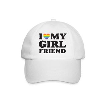 J’aime ma copine - LGBTQ - Casquette classique - blanc/blanc - Devant