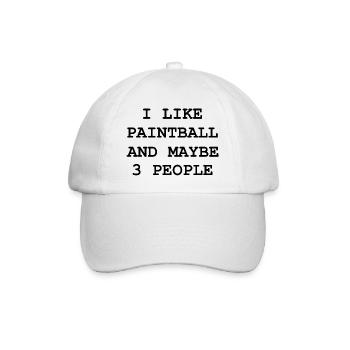 Paintball Airsoft - Baseball Cap - white/white - Front